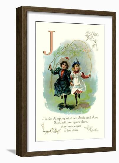 J is for Jumping-null-Framed Art Print