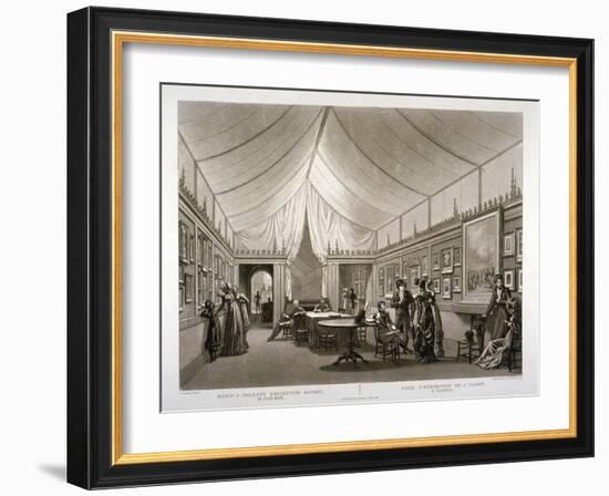 J Isabey's Exhibition Rooms on Pall Mall, Westminster, London, 1820-William James Bennett-Framed Giclee Print