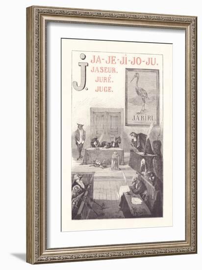 J: JA JE JI JO JU - Waxeur - Jure — Judge,1879 (Engraving)-Fortune Louis Meaulle-Framed Giclee Print