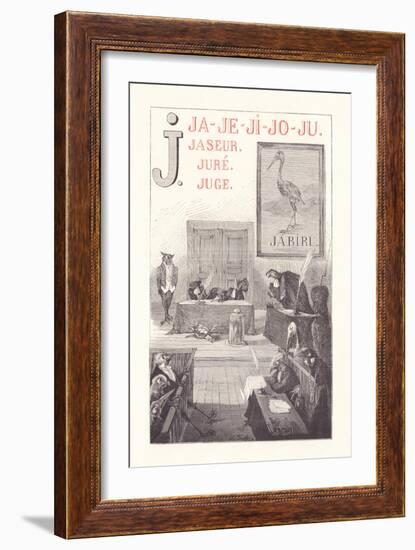 J: JA JE JI JO JU - Waxeur - Jure — Judge,1879 (Engraving)-Fortune Louis Meaulle-Framed Giclee Print