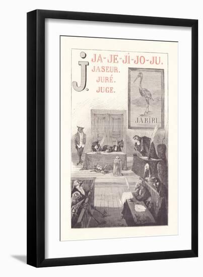 J: JA JE JI JO JU - Waxeur - Jure — Judge,1879 (Engraving)-Fortune Louis Meaulle-Framed Giclee Print