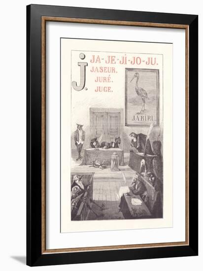 J: JA JE JI JO JU - Waxeur - Jure — Judge,1879 (Engraving)-Fortune Louis Meaulle-Framed Giclee Print
