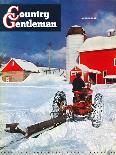 "Plowing Path to the Barn," Country Gentleman Cover, January 1, 1947-J. Julius Fanta-Giclee Print