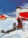 "Plowing Path to the Barn,"January 1, 1947-J. Julius Fanta-Mounted Giclee Print