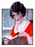 "Woman Reading Book," Country Gentleman Cover, March 21, 1925-J. Knowles Hare-Giclee Print
