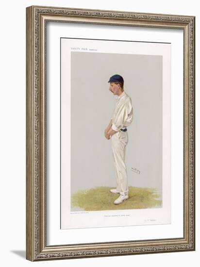 J L Tyldesley English Cricketer Who Achieved 46 Centuries in 11 Years-Spy (Leslie M. Ward)-Framed Art Print