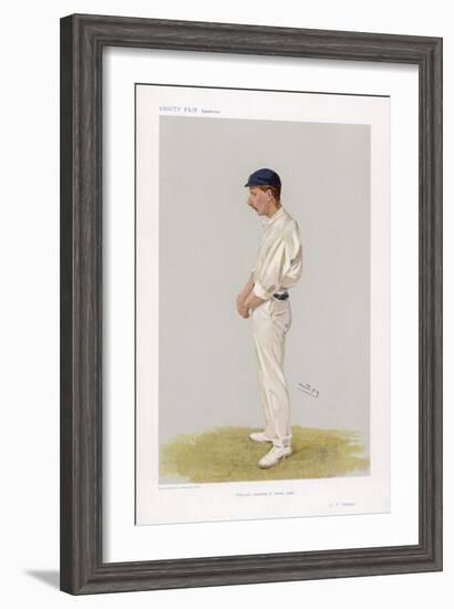 J L Tyldesley English Cricketer Who Achieved 46 Centuries in 11 Years-Spy (Leslie M. Ward)-Framed Art Print