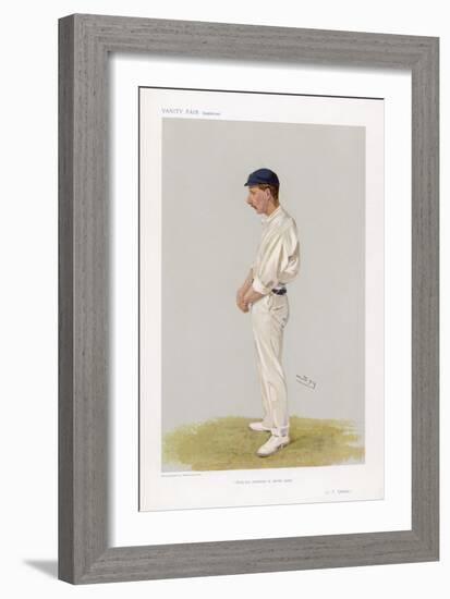 J L Tyldesley English Cricketer Who Achieved 46 Centuries in 11 Years-Spy (Leslie M. Ward)-Framed Art Print