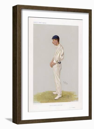 J L Tyldesley English Cricketer Who Achieved 46 Centuries in 11 Years-Spy (Leslie M. Ward)-Framed Art Print