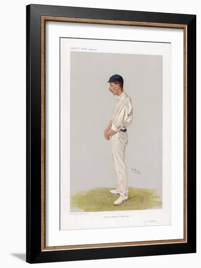 J L Tyldesley English Cricketer Who Achieved 46 Centuries in 11 Years-Spy (Leslie M. Ward)-Framed Art Print