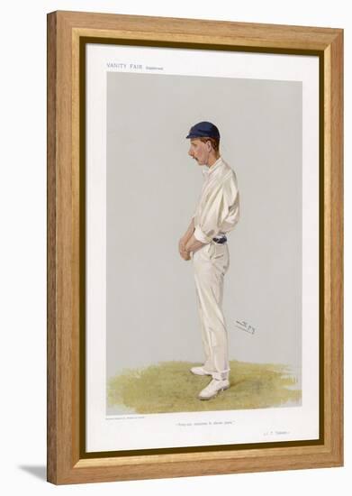 J L Tyldesley English Cricketer Who Achieved 46 Centuries in 11 Years-Spy (Leslie M. Ward)-Framed Stretched Canvas