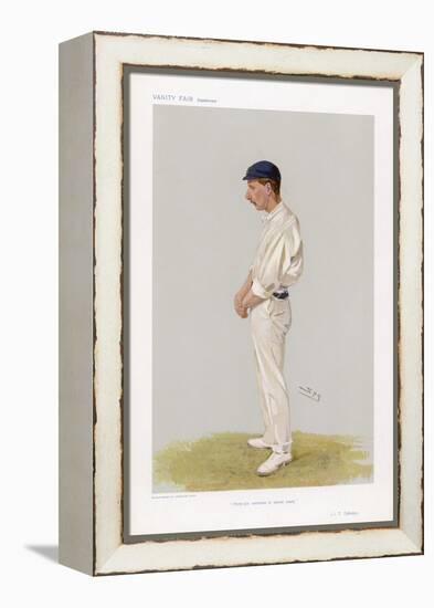 J L Tyldesley English Cricketer Who Achieved 46 Centuries in 11 Years-Spy (Leslie M. Ward)-Framed Stretched Canvas