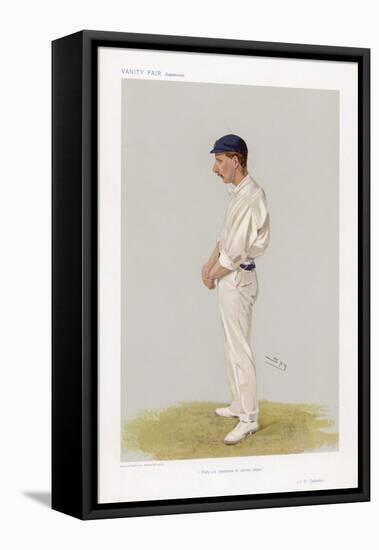 J L Tyldesley English Cricketer Who Achieved 46 Centuries in 11 Years-Spy (Leslie M. Ward)-Framed Stretched Canvas