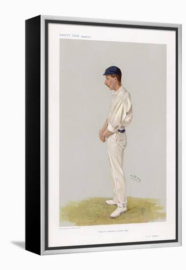 J L Tyldesley English Cricketer Who Achieved 46 Centuries in 11 Years-Spy (Leslie M. Ward)-Framed Stretched Canvas