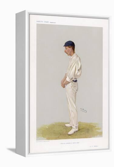 J L Tyldesley English Cricketer Who Achieved 46 Centuries in 11 Years-Spy (Leslie M. Ward)-Framed Stretched Canvas