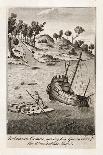 Robinson Crusoe Salvages Goods from the Wrecked Ship-J. Lodge-Art Print