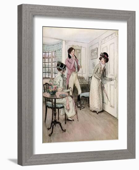 J M Barrie 'Quality Street'-Hugh Thomson-Framed Giclee Print