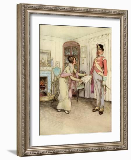 J M Barrie 'Quality Street'-Hugh Thomson-Framed Giclee Print