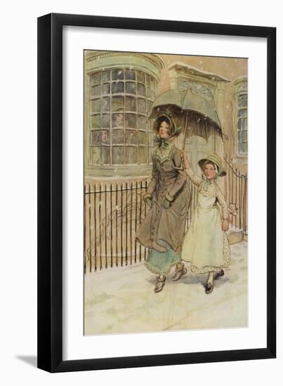 J M Barrie 'Quality Street'-Hugh Thomson-Framed Giclee Print