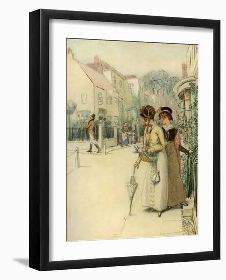 J M Barrie 'Quality Street'-Hugh Thomson-Framed Giclee Print