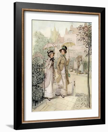 J M Barrie 'Quality Street'-Hugh Thomson-Framed Giclee Print