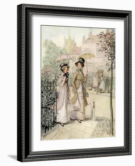 J M Barrie 'Quality Street'-Hugh Thomson-Framed Giclee Print