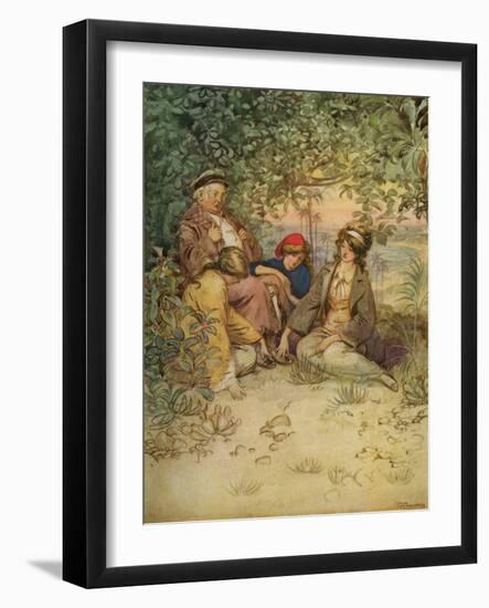 J M Barrie 'The Admirable Crichton'-Hugh Thomson-Framed Giclee Print