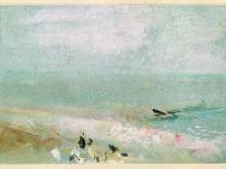 Beach with Figures and a Jetty. C.1830-J. M. W. Turner-Giclee Print