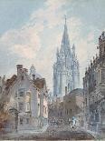 Oxford: St Mary's from Oriel Lane, 1792-1793-J. M. W. Turner-Giclee Print