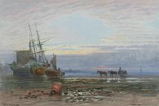 Shore Scene - Sunset-J. MacPherson-Mounted Giclee Print
