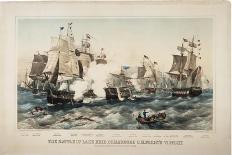 The Battle of Lake Erie, Commodore O.H. Perry's Victory, 1878-J. P. Newell-Mounted Giclee Print