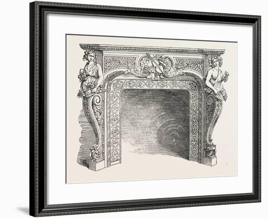 J.P. Vaudre, Chimney Piece of Iron, 1851-null-Framed Giclee Print