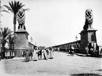 Kobri El Gezira Bridge, Cairo, C.1880-J. Pascal Sebah-Mounted Photographic Print