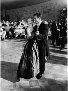 Actress Joanne Woodward Dances with Paul Newman at the 1st Governor's Ball, Beverly Hilton Hotel by J^ R^ Eyerman