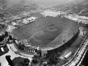 An Aerial View of the Los Angeles Coliseum by J^ R^ Eyerman