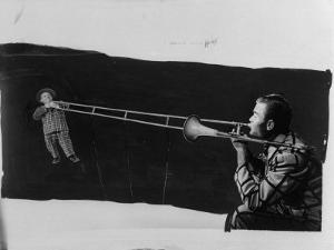 Comedian-Musician Spike Jones Playfully Posing for a Picture by J^ R^ Eyerman