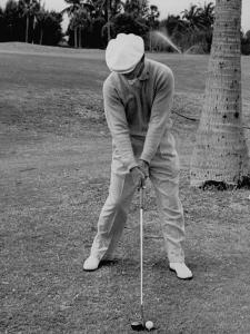 Golfer Ben Hogan, Demonstrating His Golf Drive by J^ R^ Eyerman