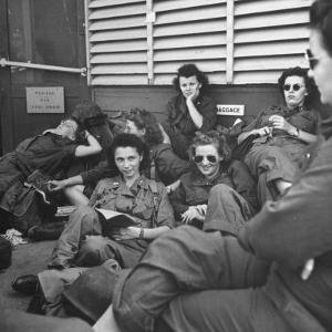 Group of Us Army Nurses Relaxing During Stopover on Guam En Route to their Final Destinations by J^ R^ Eyerman