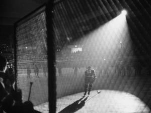 Hockey Game Being Held in the Spokane Colliseum by J^ R^ Eyerman