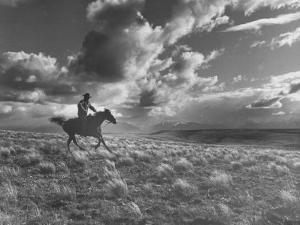 Michael Brennan on Ranch Horseback Riding by J^ R^ Eyerman