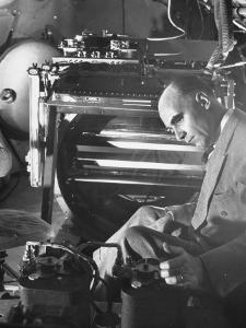 Physicist Dr. Carl D. Anderson at Inyokern Proving Grounds Doing Scientific Research by J^ R^ Eyerman