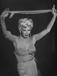 TV Stripper Barbara Nichols in the Play "The Untouchables" by J^ R^ Eyerman