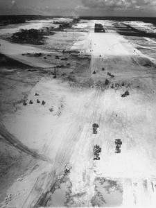 US Navy Seabees Building Runways During Creation of an Air Base by J^ R^ Eyerman