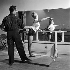 Young Upcoming Starlet Marilyn Monroe Practicing in Dance Class by J^ R^ Eyerman