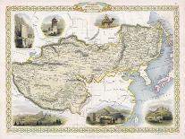 Two-Part Map Showing Overland Routes to India-J. Rapkin-Art Print