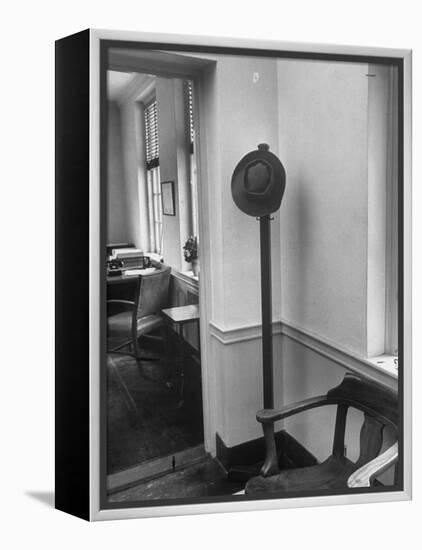 J. Robert Oppenheimer's Famous Porkpie Hat Which Hangs Outside of His Office-Alfred Eisenstaedt-Framed Premier Image Canvas