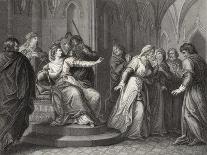 The Empress Matilda Daughter of Henry I Refuses the Plea of King Stephen's Wife to Release Him-J. Rogers-Art Print