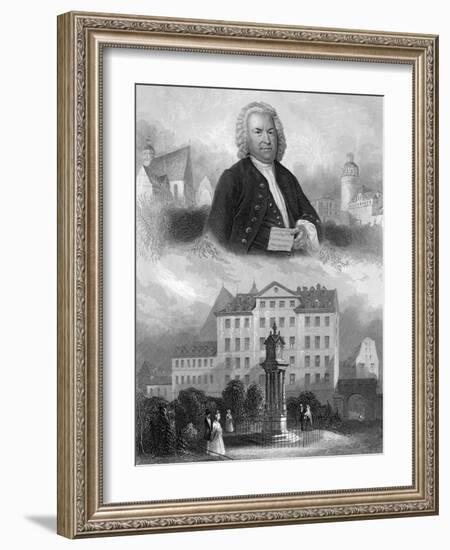 J S Bach and Places-H Bibby-Framed Art Print