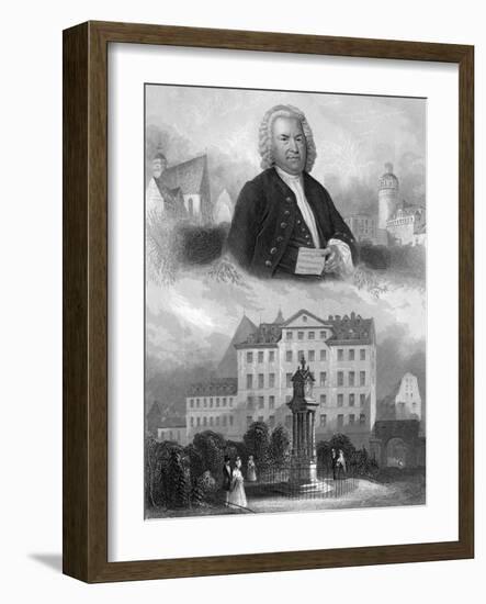 J S Bach and Places-H Bibby-Framed Art Print