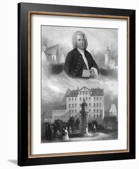 J S Bach and Places-H Bibby-Framed Art Print